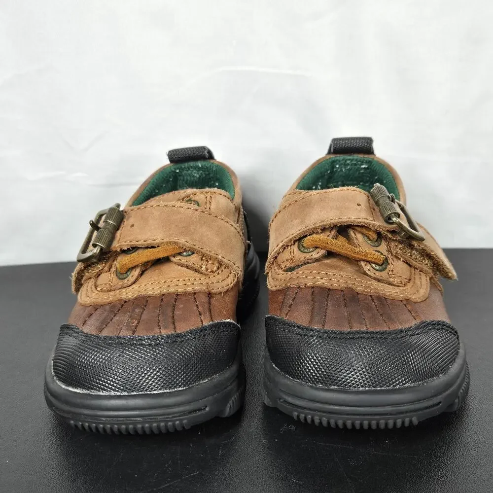 Polo Sport Ralph Lauren Shoes Toddler Size 5 Brown Duck Buckle Leather Strap
